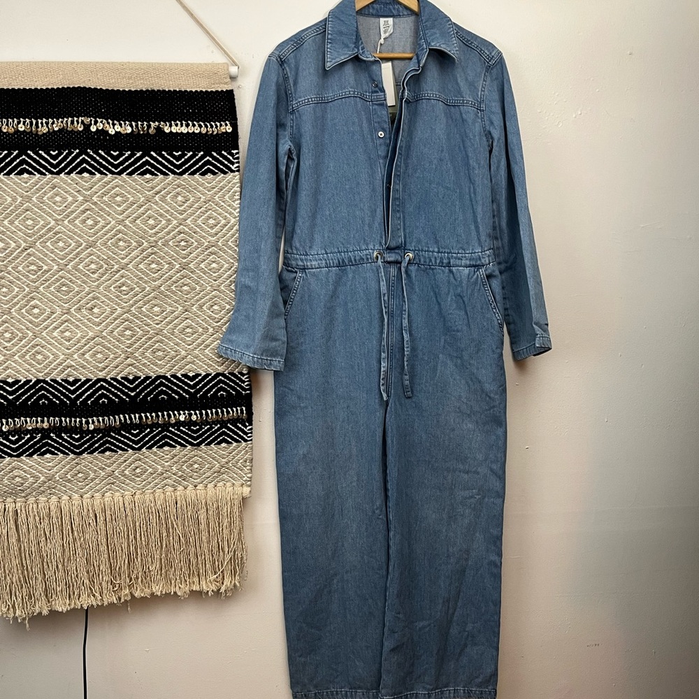 NWT H&M denim wide leg jumpsuit